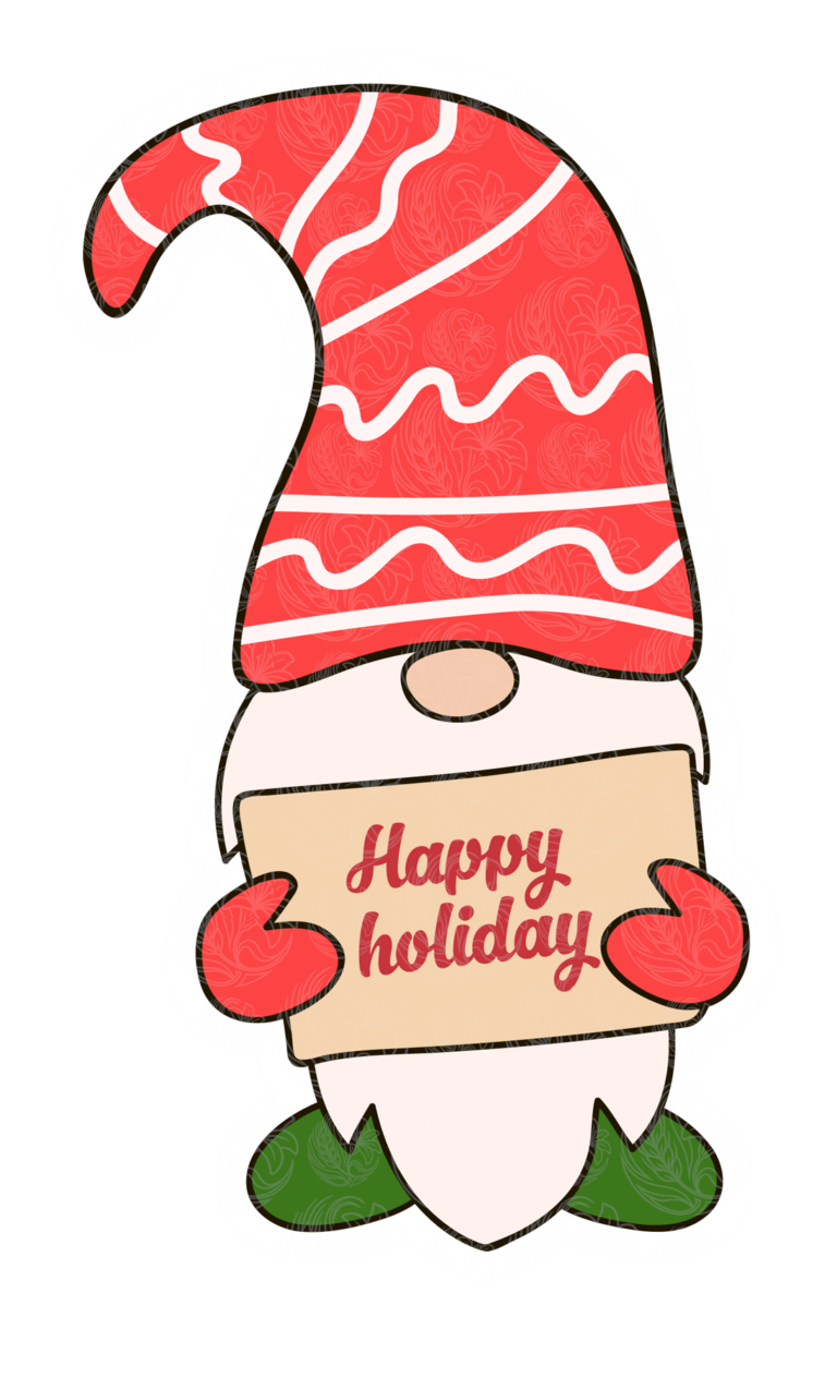 Christmas Gnome with Red Hat Happy Holiday – GBH22550